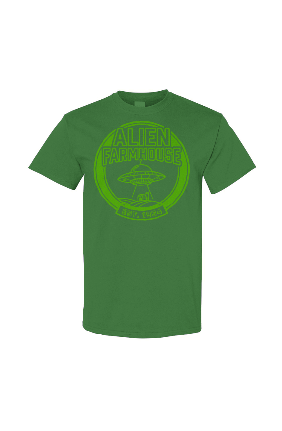 Alien Farmhouse T (green logo)