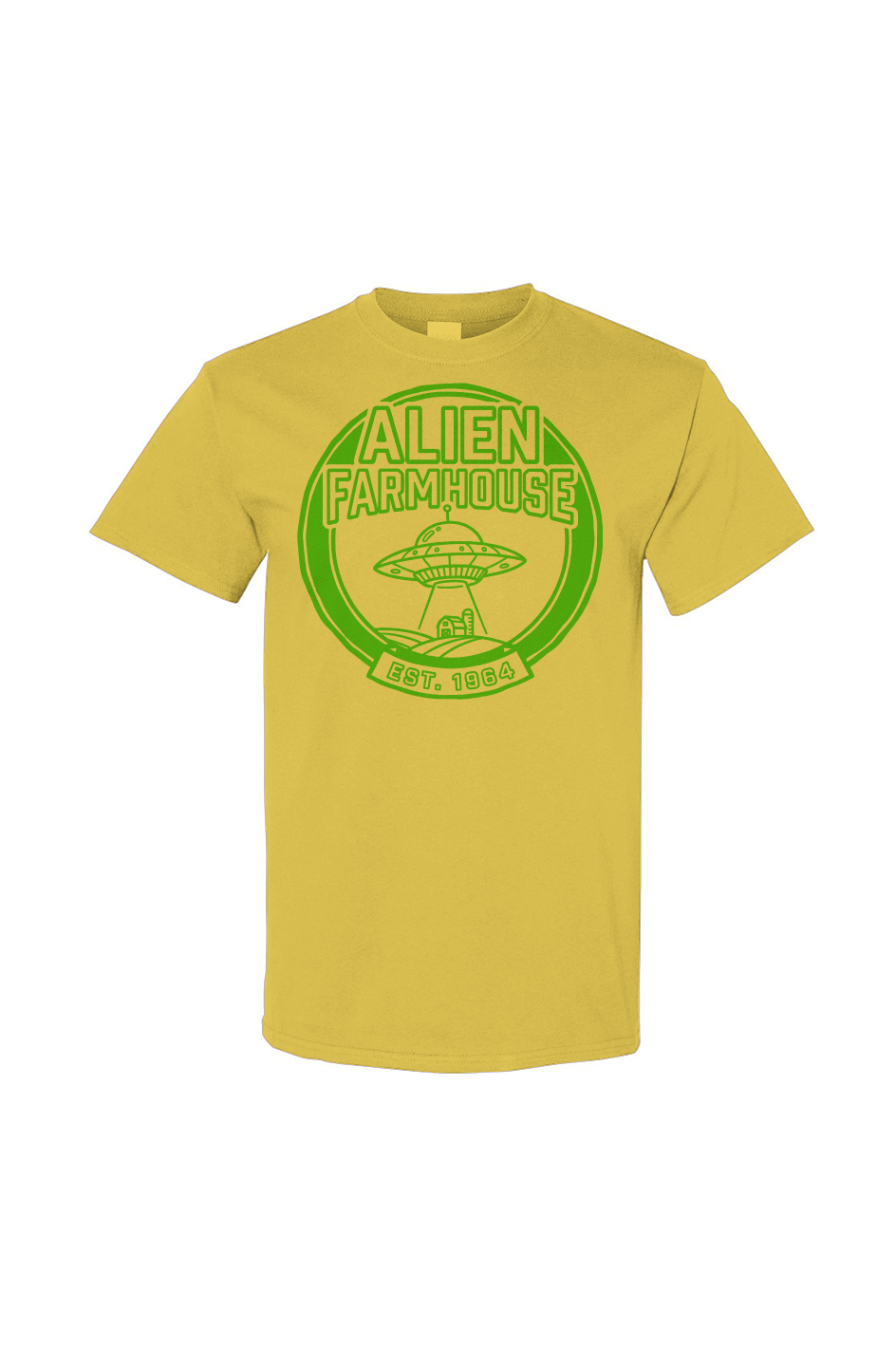 Alien Farmhouse T (green logo)