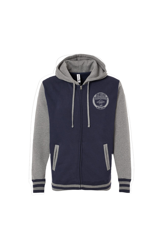 Alien Farmhouse Varsity Zip Hoodie