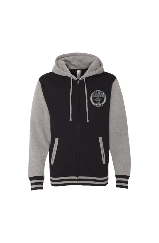 Alien Farmhouse Varsity Zip Hoodie